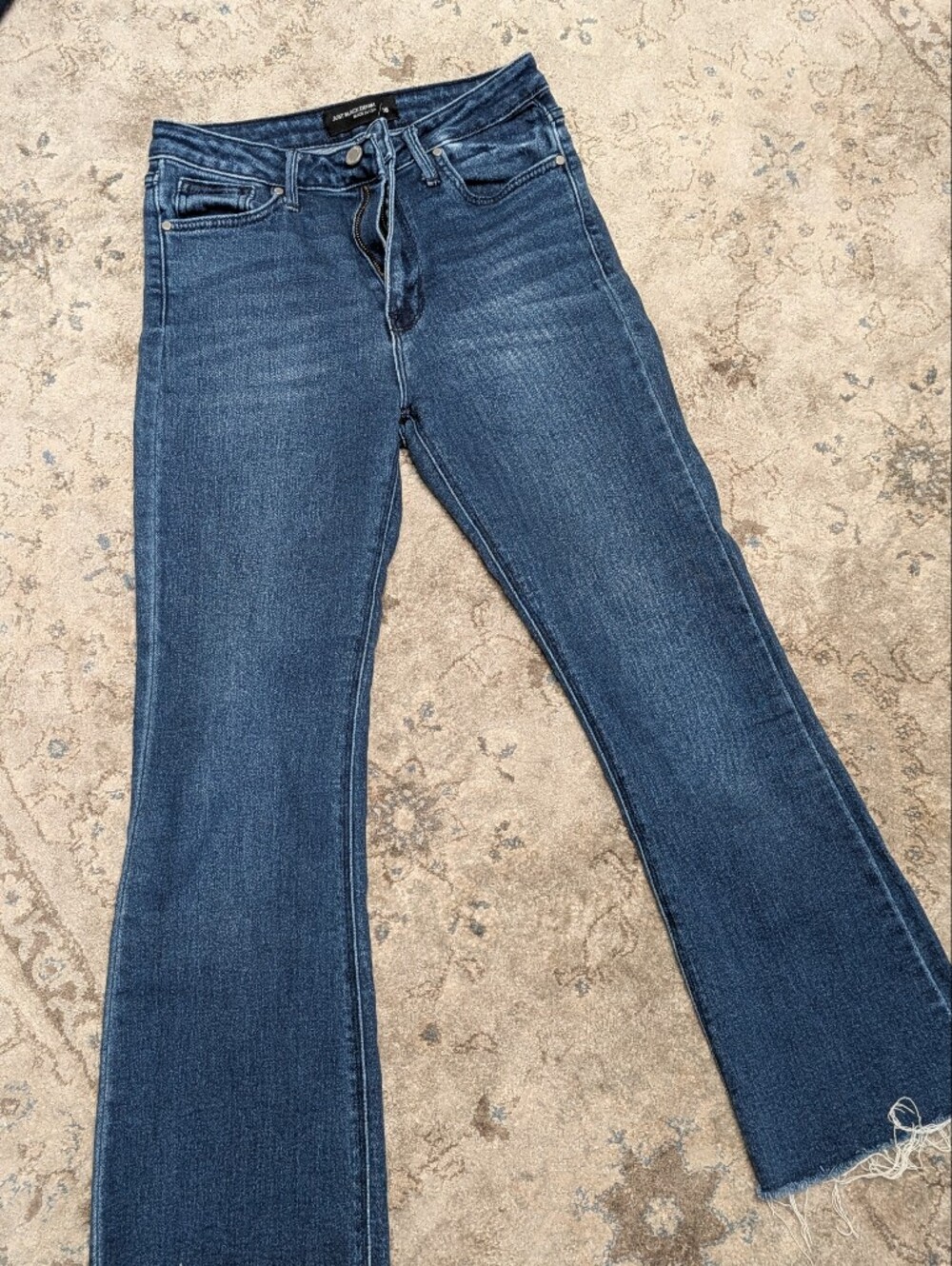 Dark Blue High-Rise Cropped Women’s Jeans